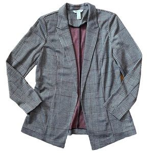 white house black market plaid blazer